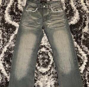 Vintage Red Ape Studded Embroidered Baggy Y2K Hip Hop Jeans Size 34